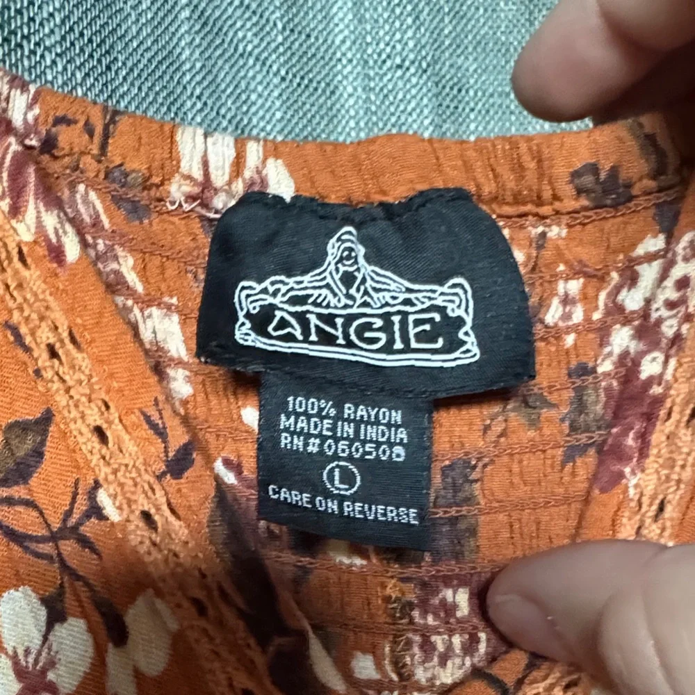 Angie Tiered Floral Maxi Dress in Rust, Pink & Mustard - Picture 2 of 3